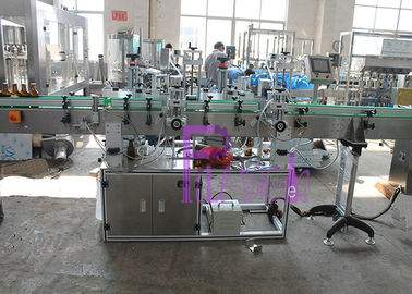 PLC adhésif de machine à étiquettes de bouteille d'acier inoxydable système commandé