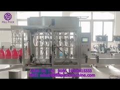 2159 M10 Produit de remplissage, de bouchage et d'étiquetage de détergent liquide à piston fendu linéaire à 6 stations