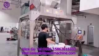 2250 J123 Ligne de production linéaire de pesage et de remplissage avec film de scellage en rouleau pour champignons en Plasti
