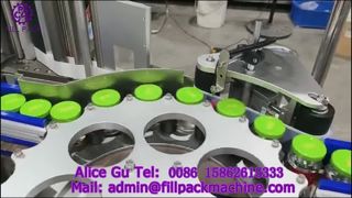 Étiqueteuse rotative automatique 2129 M4 pour bouteilles en verre à bouchon à triple vis avec étiquette auto-adhésive