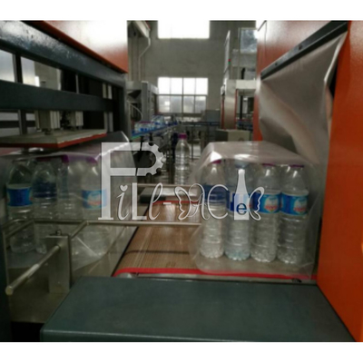 L automatique type bouteille en verre d'ANIMAL FAMILIER de boisson de l'eau d'emballage de film de rétrécissement de PE peut équipement