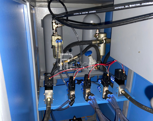 Machine de moulage par soufflage semi-automatique PET 1 cavité 2 ventilateurs + 1 appareil de chauffage/équipement de soufflage de bouteille pour 5 - 10L