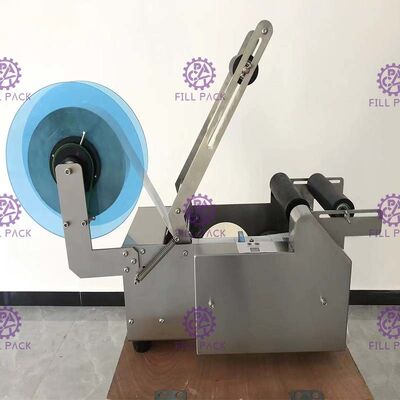 Machine à étiquettes auto-adhésive de Semiauto 50BPH avec l'imprimante de code