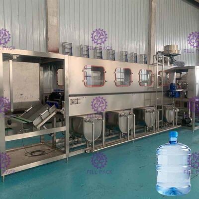 Machine de remplissage complètement automatique de l'eau de 5 gallons 300BPH pour la chaîne de production d'eau potable du baril 18.9L