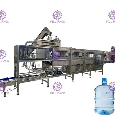 système remplissant trois de 5 gallons 200BPH de baril linéaire de l'eau en une structure