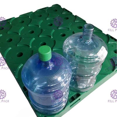 Adapté aux besoins du client colorez la palette en plastique réutilisée inférieure de 5 couches pour la bouteille d'eau de 5 gallons