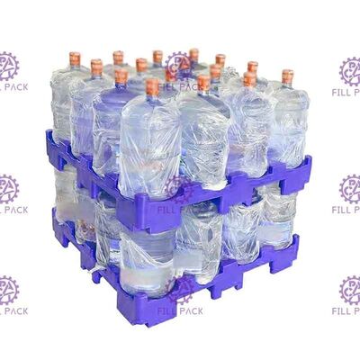 Adapté aux besoins du client colorez la palette en plastique réutilisée inférieure de 5 couches pour la bouteille d'eau de 5 gallons