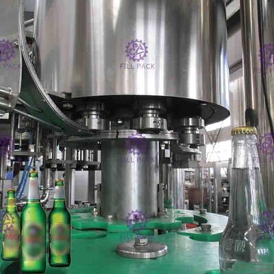 machine de remplissage de bière de chapeaux de couronne de la bouteille 330ml en verre avec des valves de NANQING