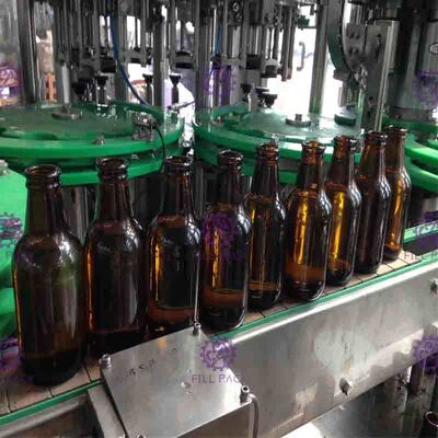 Machine de remplissage mis en bouteille par verre automatique de bière, remplisseur équilibré de Monoblock de pression