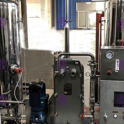Double réservoir avec l'usine de carbonation d'échangeur de plat pour le mélangeur de CO2 1500L/H