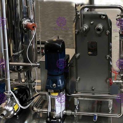 Double réservoir avec l'usine de carbonation d'échangeur de plat pour le mélangeur de CO2 1500L/H