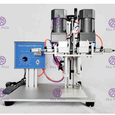 Machine de capsulage de vis pneumatique de bureau semi automatique pour la bouteille de plastique de jet