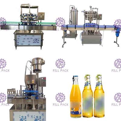 3000BPH a carbonaté la bouteille de machine de remplissage de boisson/en verre boisson non alcoolisée tirant Ring Cap