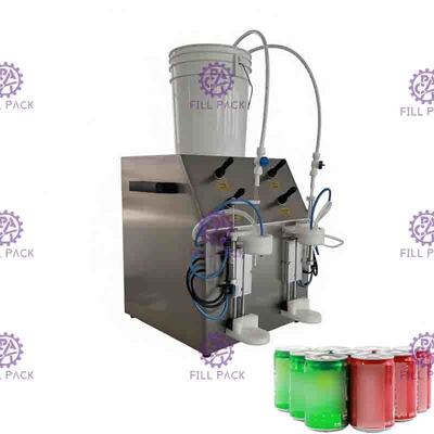 2 têtes peuvent remplir l'équipement de machine carbonaté semi automatique 330ML 90mm