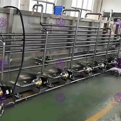Pasteurisateur mobile mis en bouteille de jus de machine à emballer de bouteille réutilisant avec des becs de pulvérisation