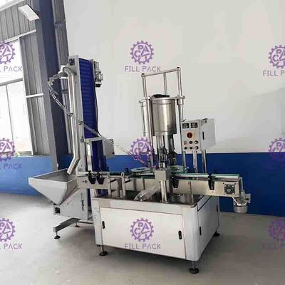 Cachetage de bouteille de vis d'ANIMAL FAMILIER de 4 têtes/capsulage/machine automatiques de capsuleur
