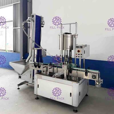Cachetage de bouteille de vis d'ANIMAL FAMILIER de 4 têtes/capsulage/machine automatiques de capsuleur