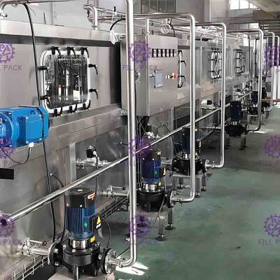 Le verre a mis la machine de refroidissement 36℃ - 85℃ de jus pour la machine de remplissage à chaud