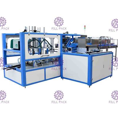 Machine de conditionnement automatique de bouteille de double rangée pour le rétrécissement de pellicule d'emballage