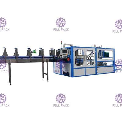 Machine de conditionnement automatique de bouteille de double rangée pour le rétrécissement de pellicule d'emballage