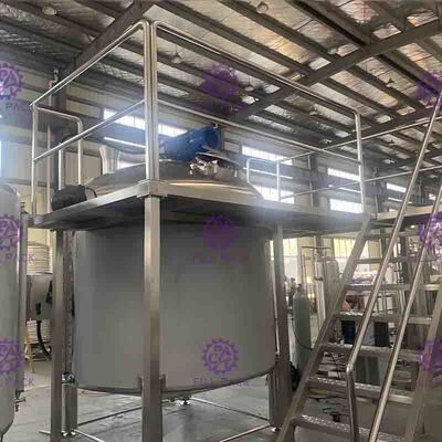 réservoir 2000L à une seule couche pour la chaîne de fabrication bâtiment de boisson non alcoolisée avec le moteur réglable de vitesse