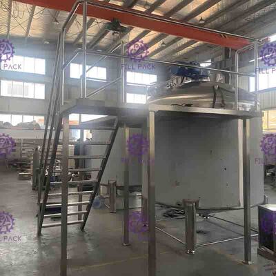 réservoir 2000L à une seule couche pour la chaîne de fabrication bâtiment de boisson non alcoolisée avec le moteur réglable de vitesse