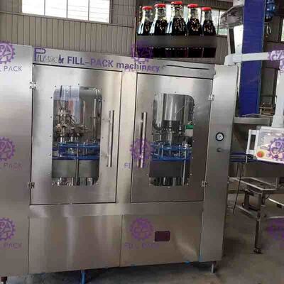 3 dans 1 machine de remplissage carbonatée de boissons