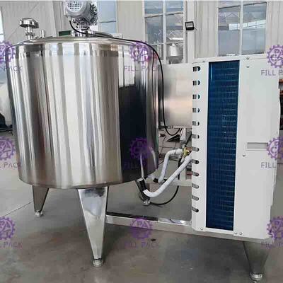 type horizontal de refroidissement direct de cuve de stockage de veste du système SUS304 de réfrigérateur du lait 6000L frais
