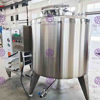 type horizontal de refroidissement direct de cuve de stockage de veste du système SUS304 de réfrigérateur du lait 6000L frais