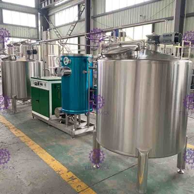 Boisson aromatisée Juice Mixing Processing Line 7000L/H avec le stérilisateur de plat UHT
