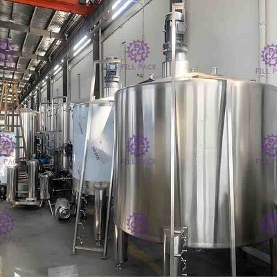 Boisson aromatisée Juice Mixing Processing Line 7000L/H avec le stérilisateur de plat UHT