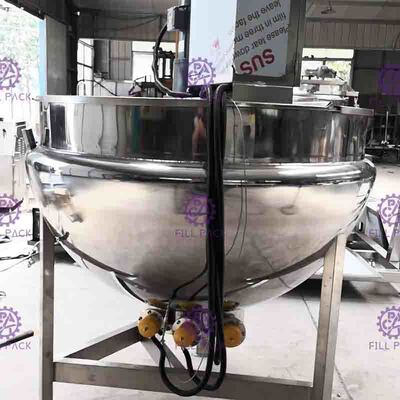 Capacité 400L rabattable de chauffage d'acier inoxydable de bouilloire revêtue industrielle électrique de vapeur