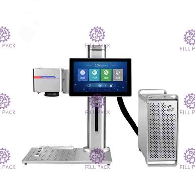 Machine d'impression laser de bureau de 20 W pour marquer la date et le code de lot sur les cartons et les bouteilles de vin