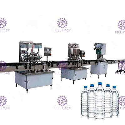 Machine d'embouteillage pure automatique de l'eau 2000BPH 2L, capsuleur de remplisseur de Rinser de bouteille