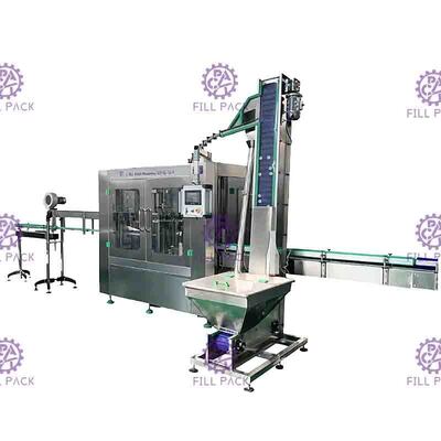 Ligne pure potable automatique usine de machine de remplissage de l'eau à échelle réduite pour les bouteilles en plastique d'ANIMAL FAMILIER
