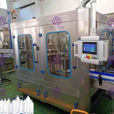 3 automatiques dans des têtes de 1 d'eau en bouteille de remplissage de machine écran tactile 12 de PLC
