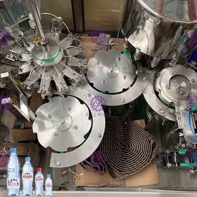 3 automatiques dans des têtes de 1 d'eau en bouteille de remplissage de machine écran tactile 12 de PLC
