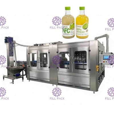 Machine 3 industriels de remplisseur de bouteille en verre de vin de riz - dedans - 1 ligne de remplissage à chaud
