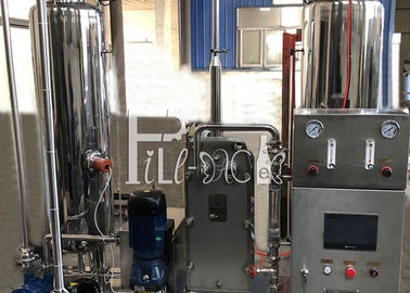 Double réservoir avec l'usine de carbonation d'échangeur de plat pour le mélangeur de CO2 1500L/H