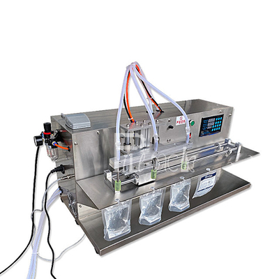 Machine de remplissage liquide de piston semi automatique de 4 becs