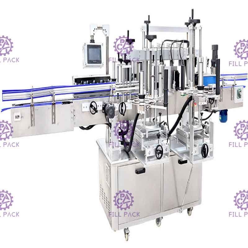 Double ou ligne de étiquetage usine d'équipement de machine d'étiqueteur de bouteille adhésive latérale de l'autocollant trois