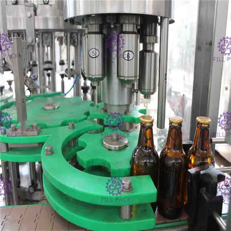 Bouteille 3 en verre dans 1 machine remplissante de bière et de capsulage de lavage pour la traction Ring Cap