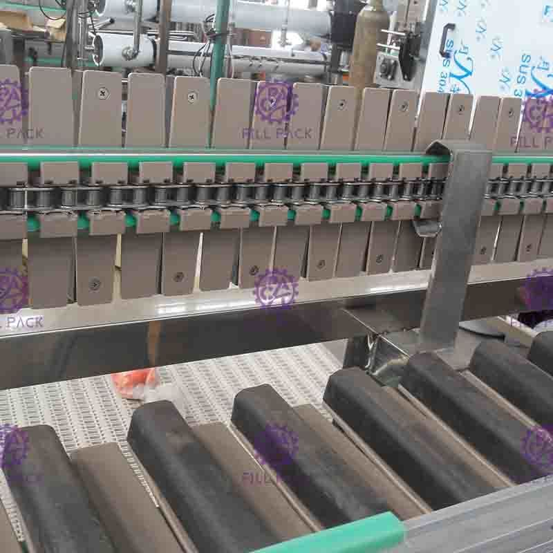 Stérilisateur inverse de bouteille de l'acier inoxydable 304 lissant le convoyeur de rouleau pour la ligne de remplissage à chaud